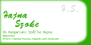 hajna szoke business card